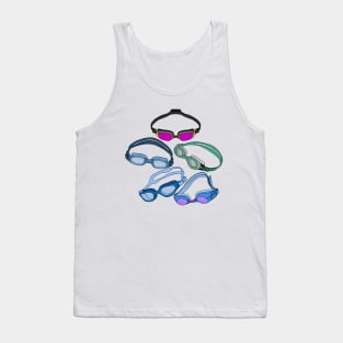 Cool Swimming Goggles Tank Top